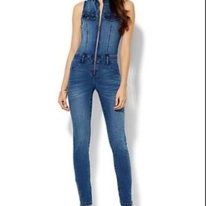 New York & Co Denim jumper